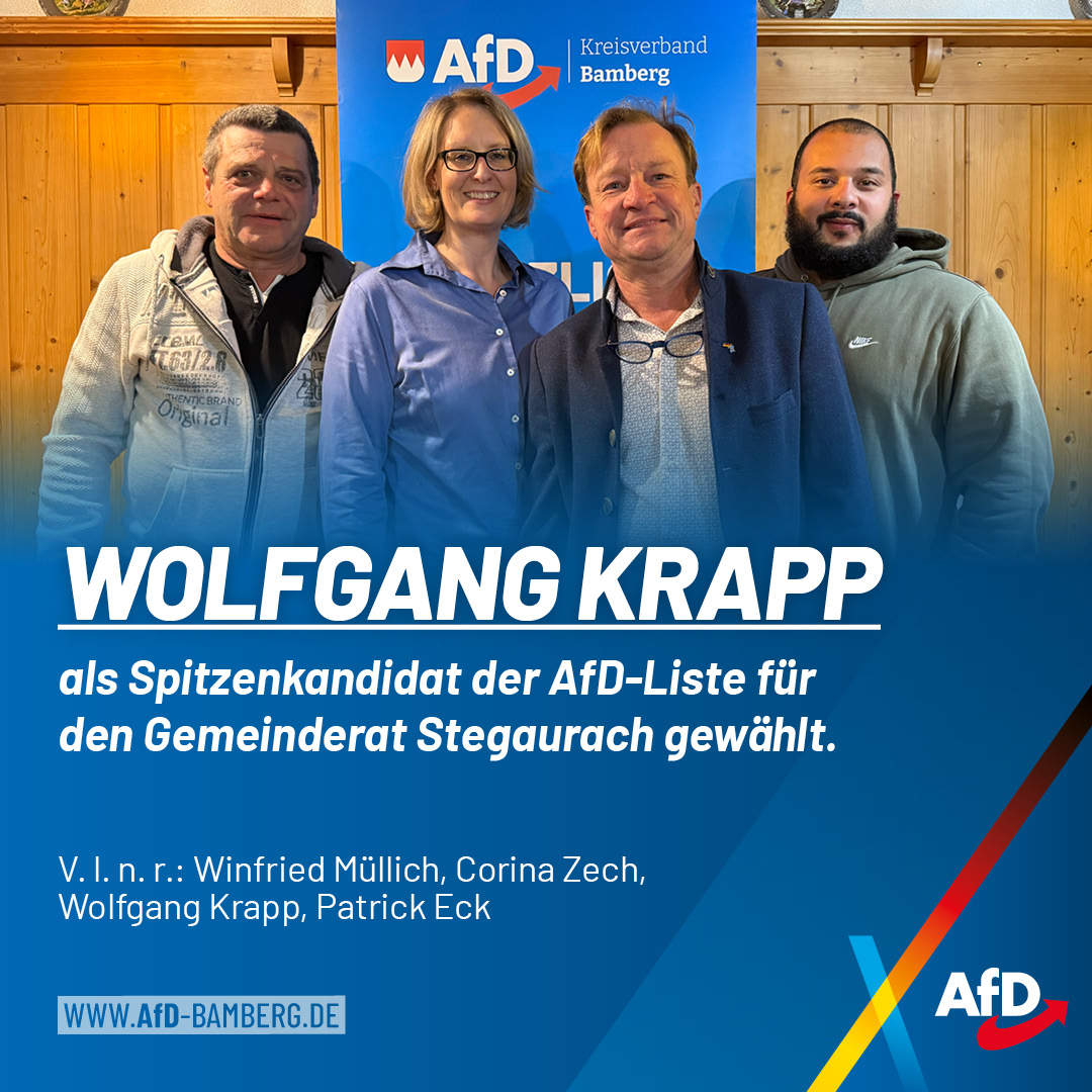 AfD stellt Gemeinderatsliste in Stegaurach auf