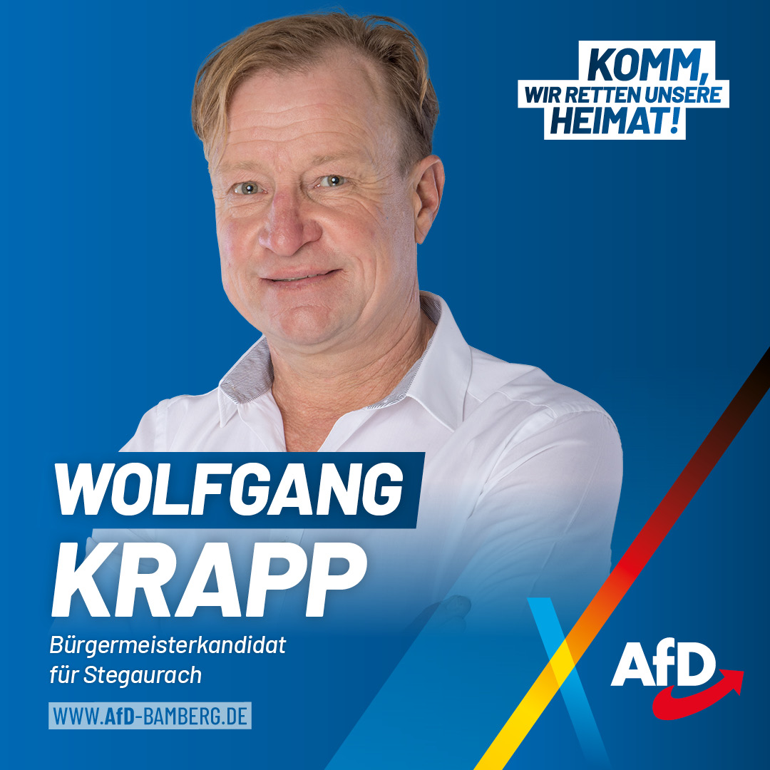 Wolfgang Krapp tritt für AfD bei Bürgermeisterwahl in Stegaurach an