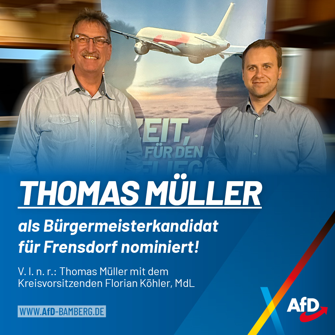 Thomas Müller als Bürgermeisterkandidat für Frensdorf nominiert!