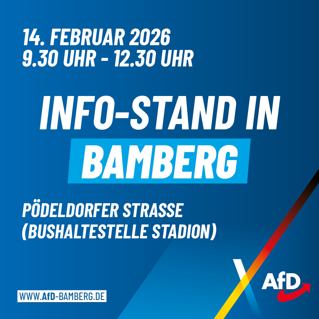 Infostand in Bamberg am Samstag 14.02.26