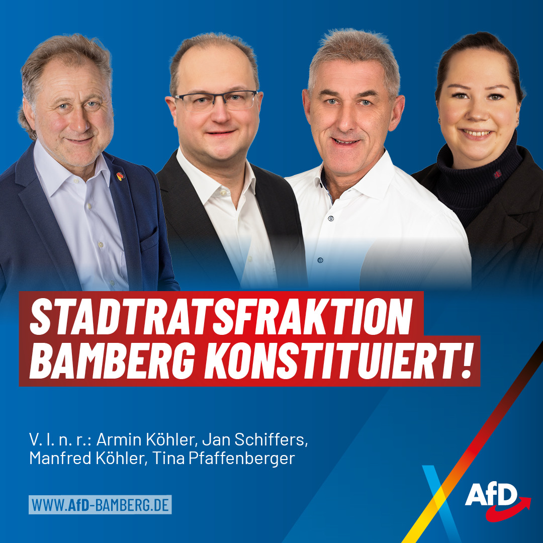 AfD-Fraktion im Stadtrat Bamberg hat sich konstituiert