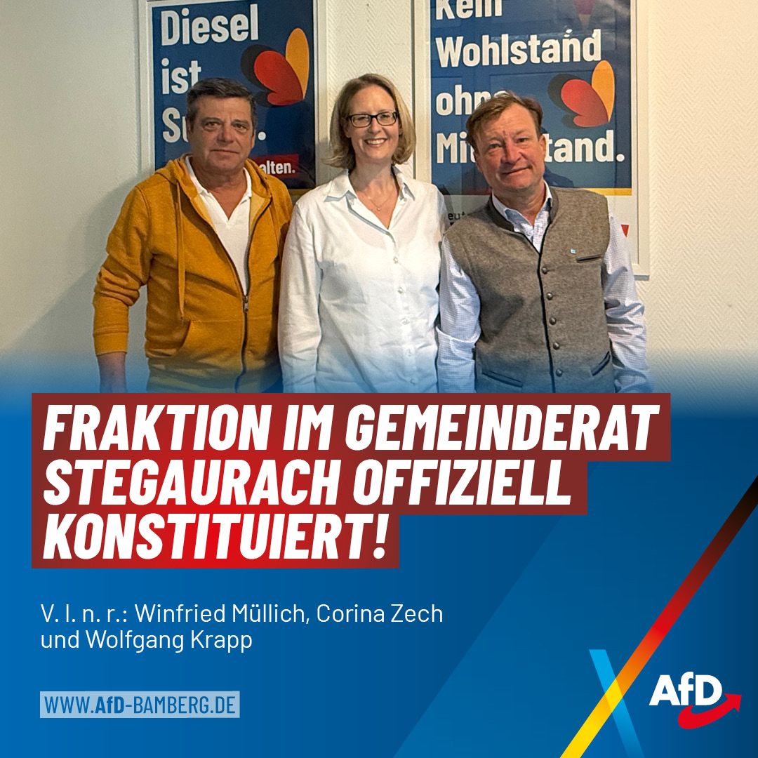 AfD-Fraktion im Gemeinderat Stegaurach offiziell konstituiert!