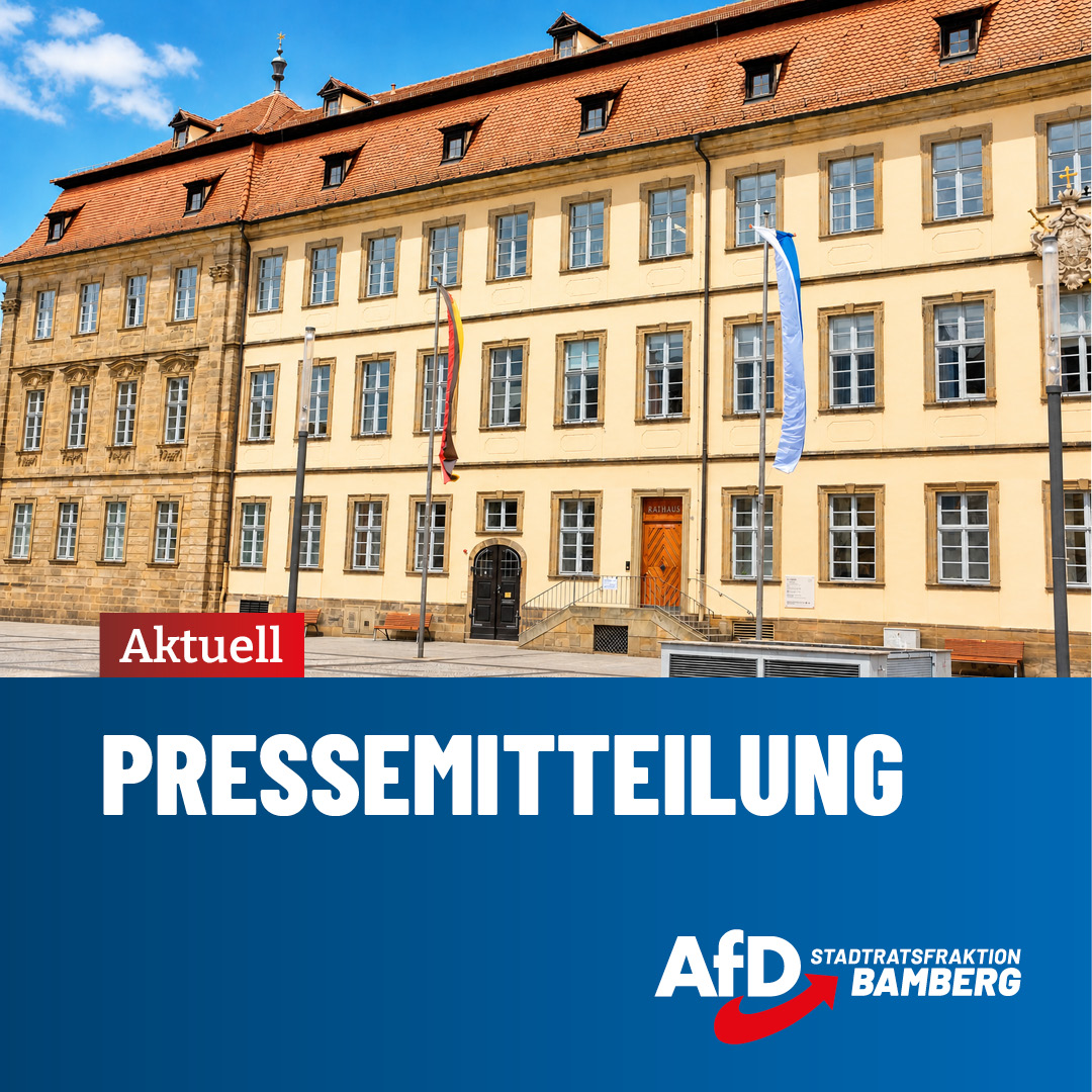 AfD-Fraktion im Stadtrat Bamberg: Konstruktives Gespräch mit Oberbürgermeister Niedermaier angeboten und faire Änderungen der Geschäftsordnung beantragt